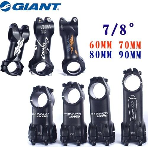 GIANT MTB BIKE Stem 8° 60/70/80/90mm 31.8mm Handlebar Clamp Diameter Stem±7° 80/90mm Super Light Mountain Bicycle Roadbike parts