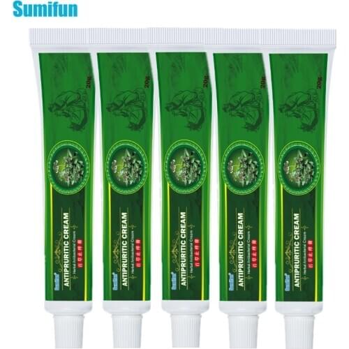 Sumifun 5pcs Hot Eczema Cream Skin Care Dermatitis Pruritus Psoriasis Ointment Chinese Herbal Anti Itching Medical Plaster D3005