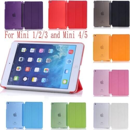 Slim Simple Case for ipad mini 1 2 3 4 5 mini2 mini 3 mini 4 mini 5 Smart tablet cover for ipad mini1/2/3/4/5
