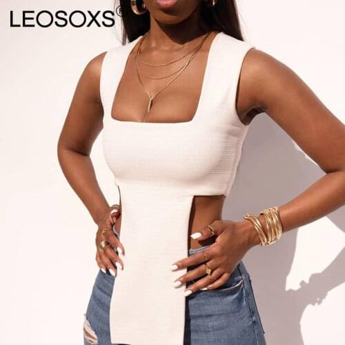 Cropped Tank Top Sexy Crop Vest Fashion Solid Harajuku Korean Female Off Shoulder Knitted Black White Summer Women Corset Tops