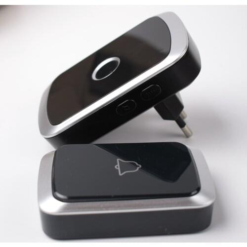 Waterproof Wireless Doorbell Smart LED Light Home Calling Bell Ring Remote AC 100-240V 60 Chimes 5 Volume EU Plug