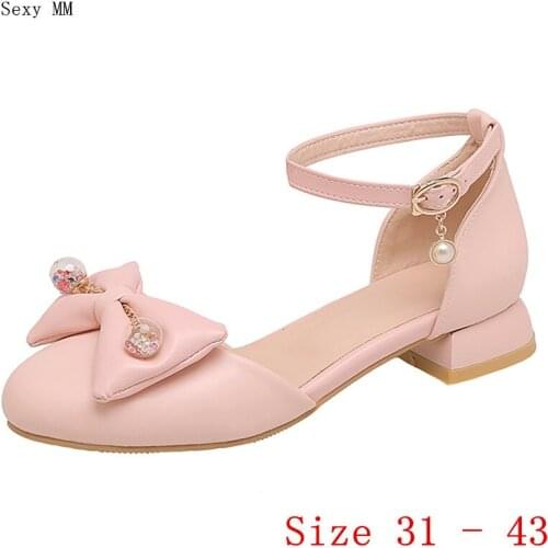 Pumps Women Oxfords Career D'Orsay Shoes Low Med Heels Woman Low Med Heel Shoes Small Plus Size 31 32 33 - 40 41 42 43