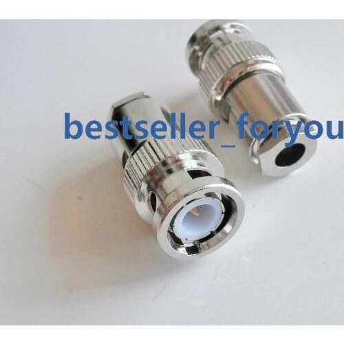 1X BNC Male Plug Clamp RG58 RG142 LMR195 RG400 Cable Straight New RF Connector