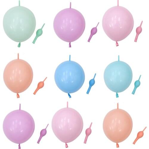 100Pcs 6/10 Inch Link Balloons Macaron Tail Latex Helium Balloon Wedding Party Baby Shower Decorations Air Globos Pastel Balloon