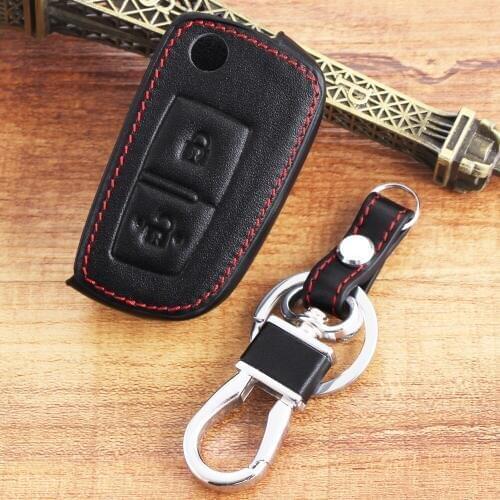 2 buttons Genuine Leather car key case cover for Nissan Qashqai X-trail Murano Maxima Altima Juke Geniss QUEST Livina Tiida key