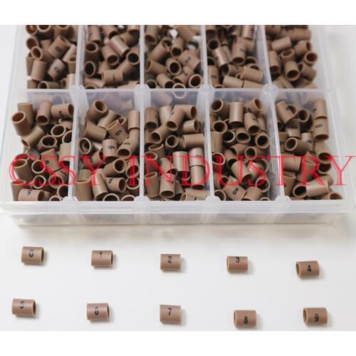 2018 freeshipping 500pcs/box 4.0mm2 red yellow blue brown 4 color 10 different number 0-9 cable marker set