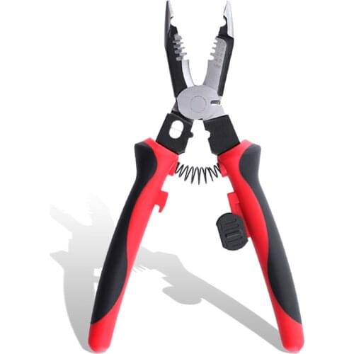 6 Functions Pliers 6-in-1 Wire Stripping Crimper Tool 9 Inch Cable Cutter Wire Cutting Wire Crimper Wire Cutting Pliers Tool D30