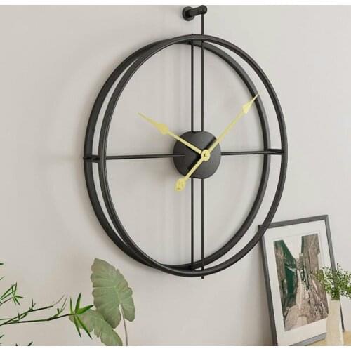Wrought Lron Large Wall Clock Home Decoration Silent Clock European Modern Design Hanging Watches Living Room Decoration Clocks
