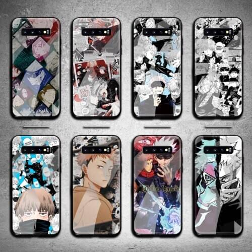 Anime Jujutsu Kaisen Gojo Phone Case Tempered Glass For Samsung S20 Plus S7 S8 S9 S10 Plus Note 8 9 10 Plus