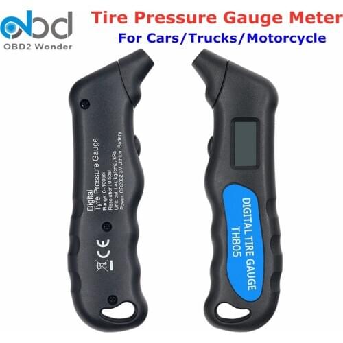 Digital Tire Pressure Gauge Meter PSI Car Tyre Air Pressure Tester Tool TH805 Auto Truck Motorcycle Tyre Pressure PSI Manometer
