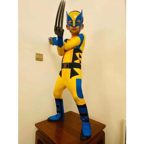 Child Wolverines Cosplay Costume Kids Boys Superhero Halloween/Carnival Cosplay Party Fancy Dress