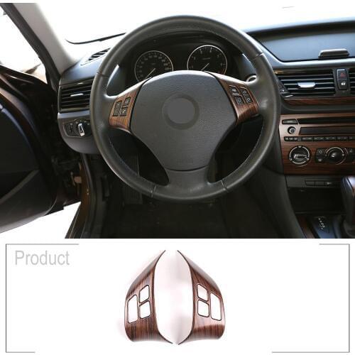 For BMW X1 E84 2010-2013 ABS Chrome Car Steering Wheel Button Frame For BMW E90 E92 3 Series 2005-2012 Accessories