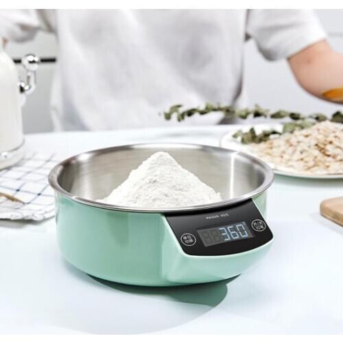 Kitchen Scales Electronic for Weighing Smart Digital Accuracy Gram Precision Scale With Bowl for Food/Floor Baking Accessories