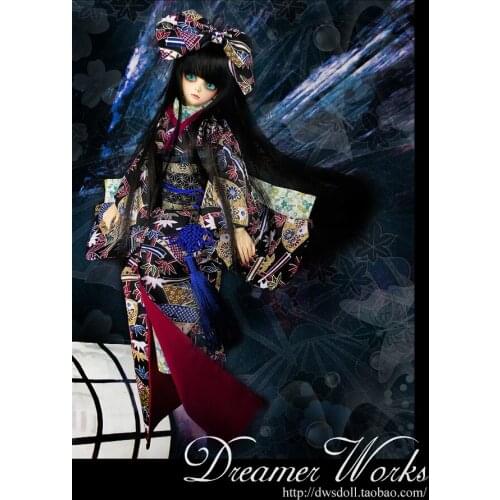1/4 scale BJD Japanese Yukata Kimono suit for SD clothing BJD doll accessories,Not included doll,shoes,wig and other 18D1293