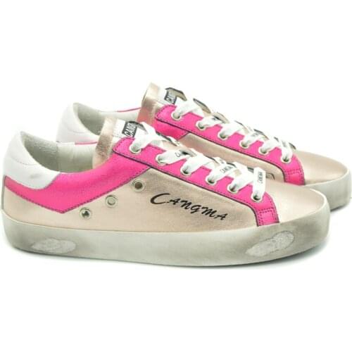 CANGMA Luxury Brand Designer Men Sneakers Shoes Patent Leather Retro Golden Casual Shoes Man Gold Adult Footwear