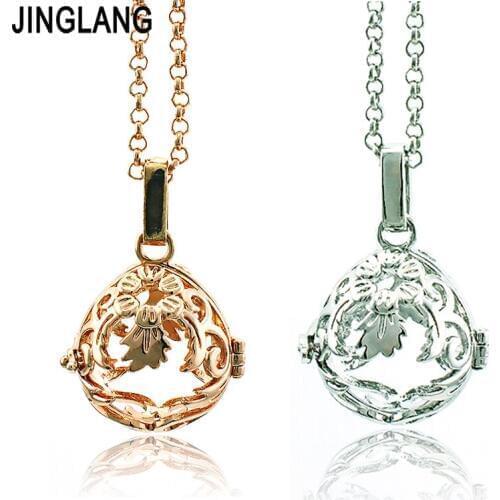 Fashion Angel Necklace Baby Harmony Musical Bells Copper Cage Pendant Necklace For Women Jewelry