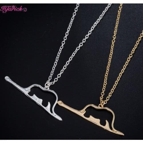 Fashion Little Prince Necklace Pendant for Women Girls Jewelry Snake Animal Boa Constrictor Digesting Elephant Charm Necklaces
