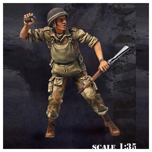 1/35 "Huguette" Agony (3), French Para, DBP'54 Resin kit soldiers GK Military theme of WWII Scene combination Uncoated No colour