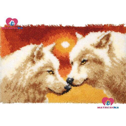 Latch Hook Rug Kits"wolf"Needlework carpet embroidery Unfinished Crocheting Rug needle for carpet embroidery Foamiran for crafts