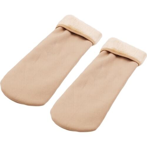 Women Winter Warm Thicken Thermal Soft Solid Color Casual Socks Wool Cashmere Home Snow Boots Velvet Floor Socks