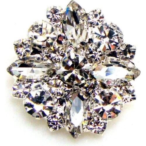 New 25mm diameter exquisite horse eye crystal stones fashion shank wedding bridal gift buttons ornament accessories 12pcs lot