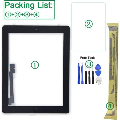 9.7" Touch Screen For iPad 2 A1395 A1396 A1397 Touch Panel LCD Outer Display Replacement Digitizer Sensor Glass