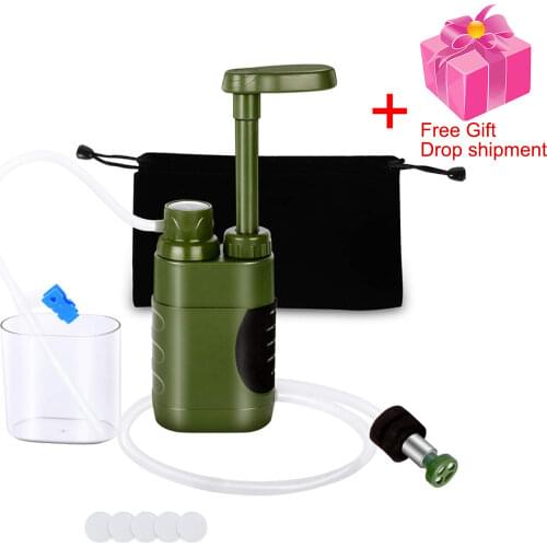 Outdoor Water Purifier Camping Hiking Water Filter Straw Replacement Filter Water Filtration Purifier for Emergency Survival