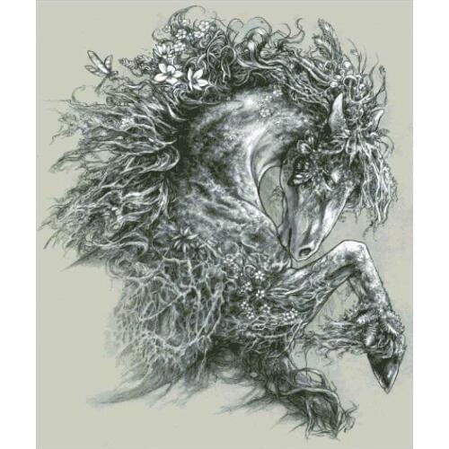 Soaring horse Animal study Handmade Needlework Embroidery DIY Aida Cross Stitch Kits Crafts 14CT Unprinted Home decor wall Arts