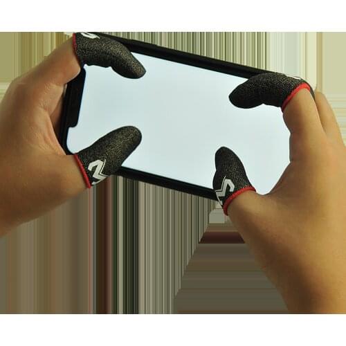 2pcs 1pair Anti-sweat Gloves Gaming Finger Cots Sleeve Breathable Non-slip Fingertips Mobile Touch Screen Game Controller Thumbs