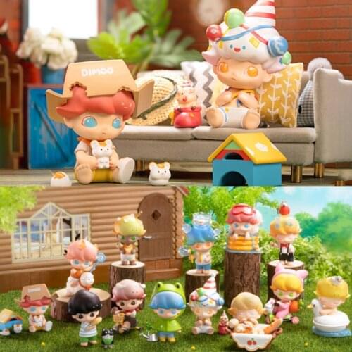 POPMARTS Blind Box Dimoo Pet Resort Series Kawaii Figure Doll Collection Decoration Cute Model Toys Gifts For Adult Kids