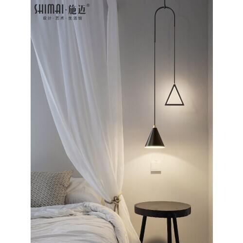 Bedside Chandelier Modern Minimalist Internet Celebrity Long Line Dining Room Lamps Light Luxury Minimalist Room Bedroom