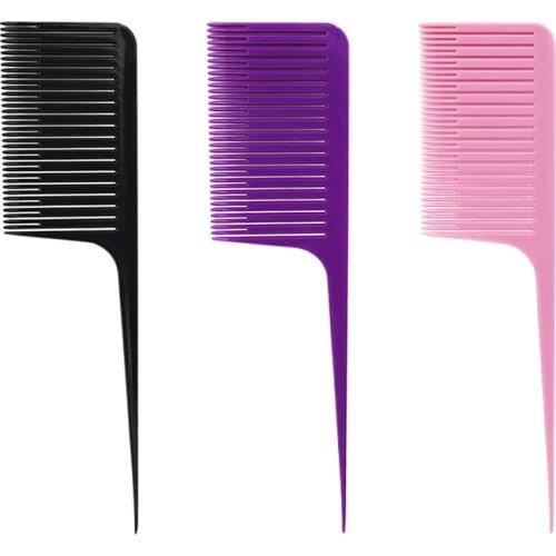 Professional Hair-Stylist Tip-Tail Highlighting Comb Hairdressing Big Oil Head High Temperature Resistance Hair Salon