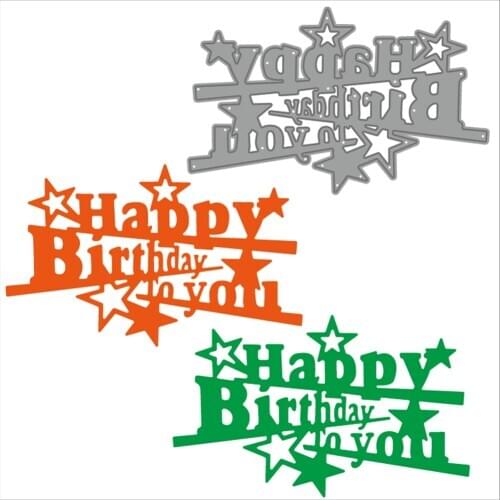 Happy birthday! Metal Cutting Dies for DIY Scrapbooking Album Paper Cards Decorative Crafts Embossing Die Cuts