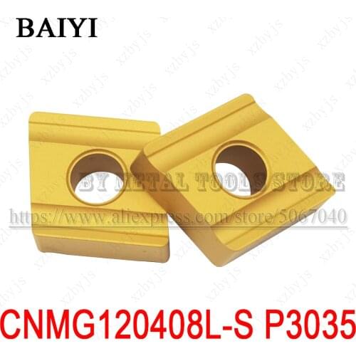 10pcs CNMG120408L-S P3035 CNMG 120408L S carbide Slotting inserts turning cutter lathe tools Piercing Slotting Blade for steel