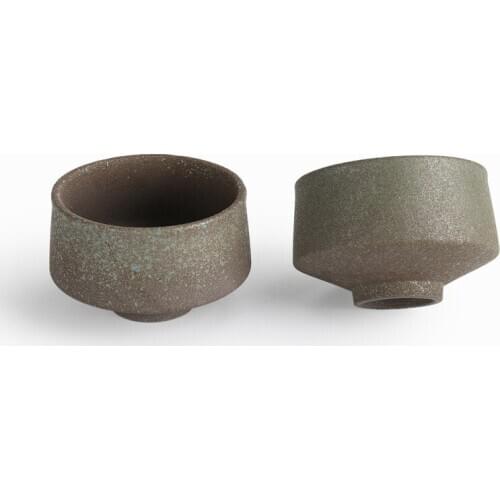 1pcs Rough Pottery Kung Fu Vintage Cup Japanese Ceramic Porcelain Cup Handmade Kiln Change Master Cup Single Cup