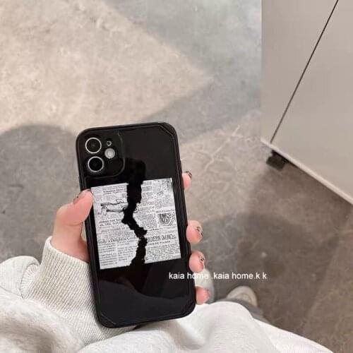 Vintage European Newspaper Case for iPhone 12 Pro Max Back Phone Cover for 12 11 Pro Max X XS XR 8 7 Plus SE 2020