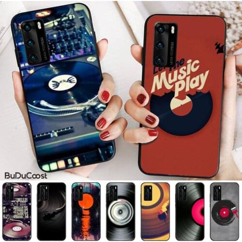 Vintage vinyl record Bling Cute Phone Case For Huawei P20 P30 P20Pro P20Lite P30Lite Psmart P10 P40 pro