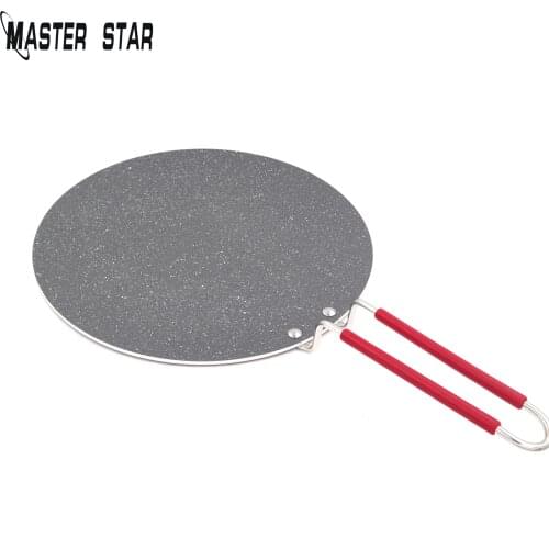 Thickness 4.0mm High Quality Flat Crepe Pan Large Size Chapatis Pancakes Fry Pan Naan Bread Gas Cooker
