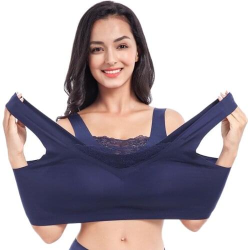 Women Active Bra Sleeping Underwear Padded Removable Wireless Breathable Fitness Vest Large Size M 3XL 100B Sports Bra Dropship
