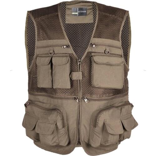 Outdoor Fishing Vests Quick Dry Breathable Multi Pocket Mesh Jackets Photography Hiking Vest fish Vest