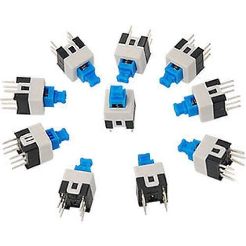 10 Pcs 6 Pin DPDT Momentary Push Button Key Tact Tactile Switch Non-lock 7 x 7mm