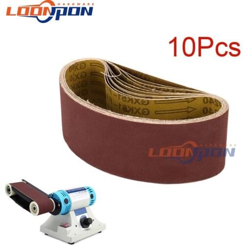 10Pcs Sanding Belts 533x75mm Grinding Polishing Aluminum Oxide Sander Belts for Woodwork 150