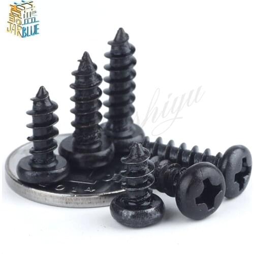 Free Shipping 1000Pcs M1 M1.2 M1.4 M1.7 M2.0 PA Phillips Head Micro Screws Round Head Self-tapping Electronic Small Wood Screws