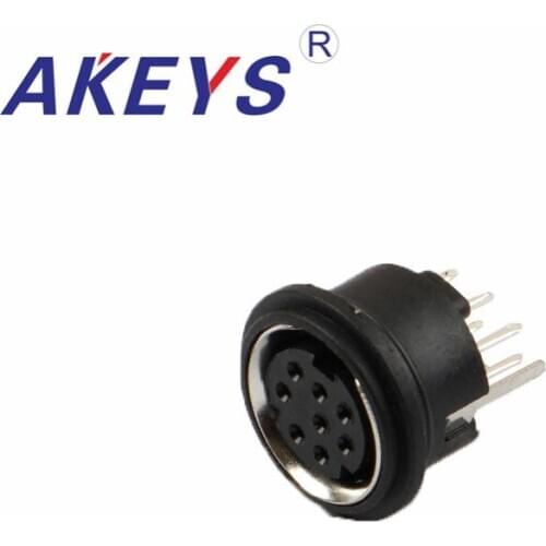 5PCS MDC-8-04 Circular DIN Jack Female S Terminal 8 pin PCB Mount Connector