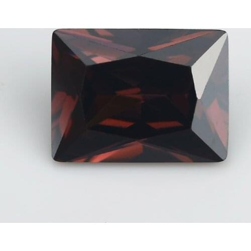 50PCS 2x4~13x18mm Rectangle Princess Cut AAAAA Coffee Loose Cubic Zirconia Gems CZ Stone For Jewelry Diy Stone