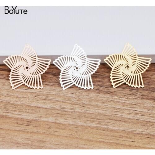 BoYuTe 20Pcs Silver Gold Filigree Metal Windmill Wholesale Pendant Charms for Jewelry Making Diy