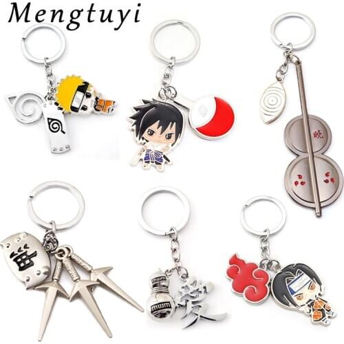 New Anime Naruto Keychain For Men Metal Figure Collocation Women Car Cloud Combination Pendant Jewelry Fashion llavero Accessory