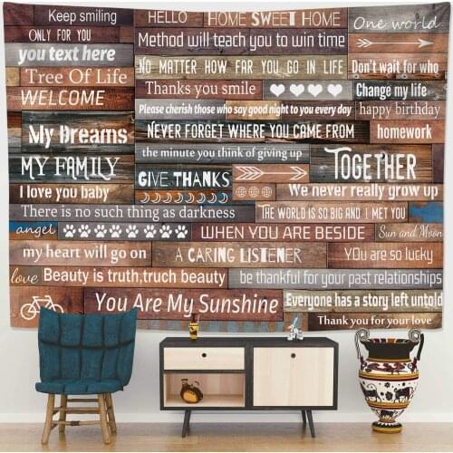 Funny Quote Motivational Saying Words Colorful Tapestry Wall Hanging