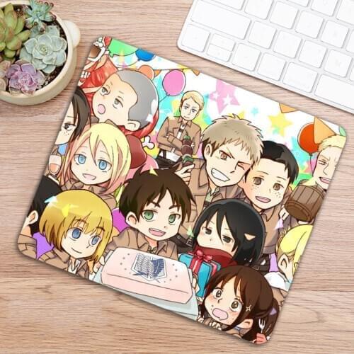 Hot Sale Attack on Titan Gaming Mouse Pad Gamer Mice Mat Computer PC Mousepad Natural Rubber Keyboard Desk Mause Pad