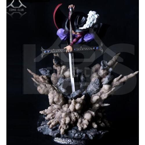 COMIC CLUB INSTOCK LBS One Piece 38cm SD Dracule Mihawk gk resin toy Figure for Collection